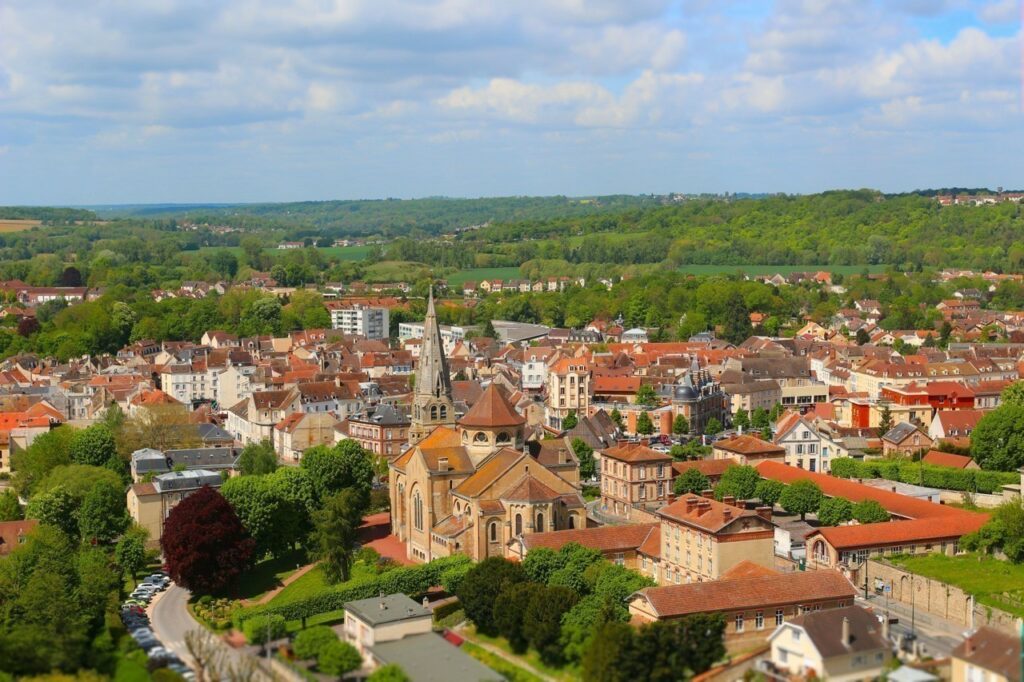 Vue de la ville de Coulommiers en Seine-et-Marne